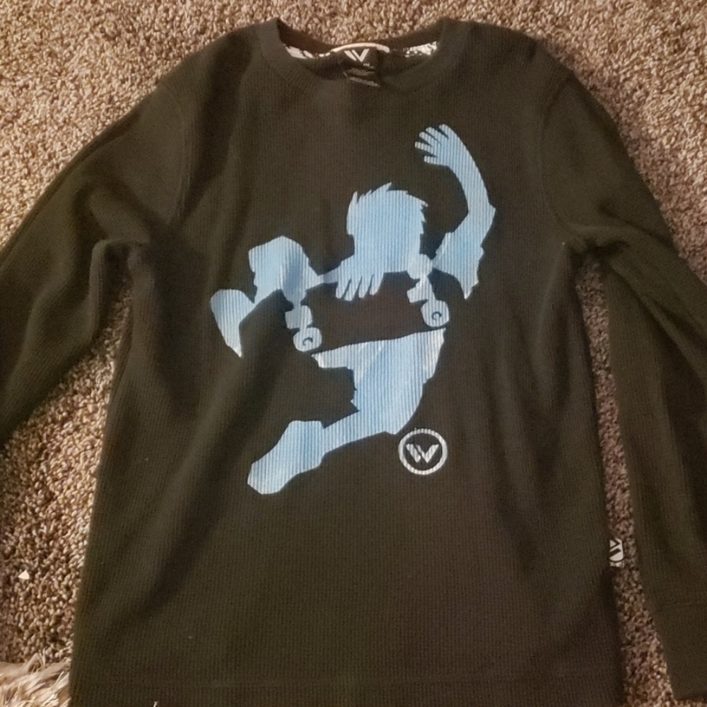 Boys black thermal long sleeve shirt